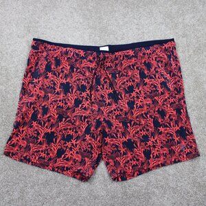 Coolibar Kahuna Swim‎ Trunk Shorts Mens XL Pink/Blue Floral Polyester Stretch